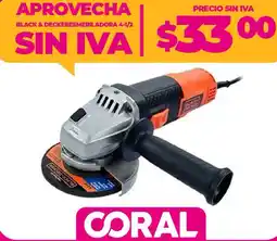 Coral Hipermercados Black & decker esmeriladora 4-1/2 oferta