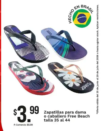 Zapatillas para dama o caballero free beach