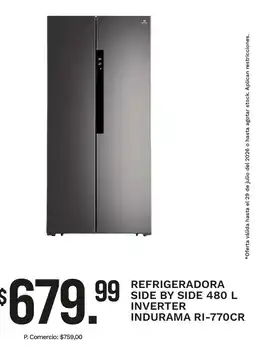Tia Indurama refrigeradora side by sideinverter oferta