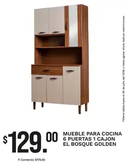 Tia el bosque golden mueble para cocina 6 puertas 1 cajon oferta