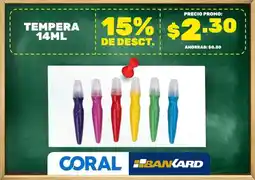 Coral Hipermercados Tempera oferta