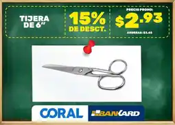 Coral Hipermercados Tijera de 6" oferta