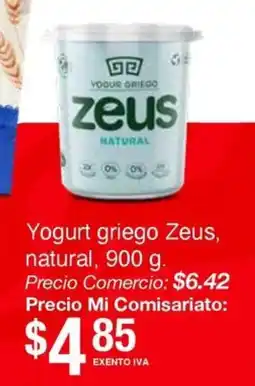 Mi Comisariato Zeus yogurt griego natural oferta
