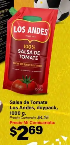 Mi Comisariato Los andes salsa de tomate doypack oferta