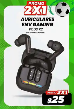Novicompu Env auriculares gaming pods k2 oferta