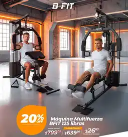 TVentas Máquina multifuerza bfit 125 libras oferta