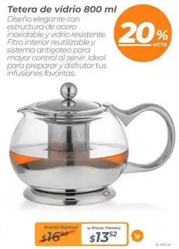 TVentas Tetera de vidrio oferta