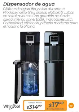 TVentas Whirlpool dispensador de agua oferta