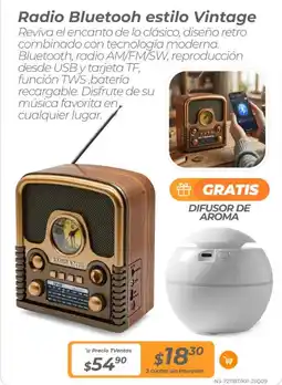 TVentas Radio bluetooh estilo vintage oferta