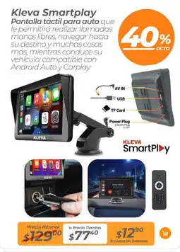 TVentas Kleva smartplay pantalla táctil para auto oferta