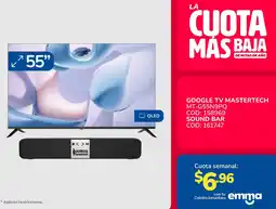 Artefacta GOOGLE TV MASTERTECH MT-G55N9PQ oferta