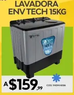 Novicompu Lavadora env tech 15kg oferta