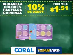 Coral Hipermercados Acuarela colores pasteles cardinal oferta