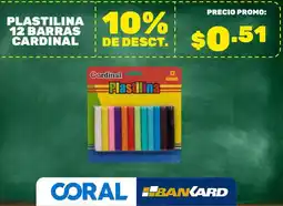 Coral Hipermercados Plastilina 12 barras cardinal oferta