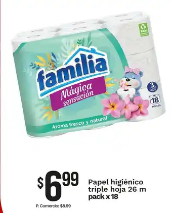 Familia papel higiénico triple hoja