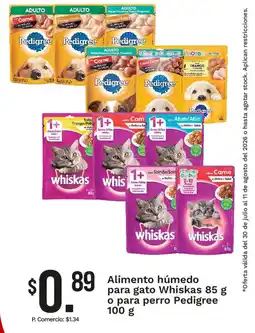 Tia Whiskas alimento húmedo para gato oferta
