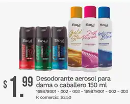 Tia Soul desodorante aerosol para dama o caballero oferta