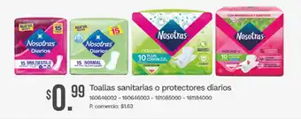 Tia Nosotras toallas sanitarias o protectores diarios oferta