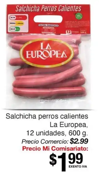 La Europea salsicha perros calientes
