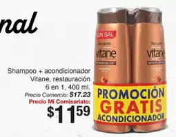 Mi Comisariato Vitane shampoo + acondicionador oferta