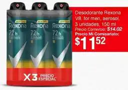 Mi Comisariato Rexona V8 for men aerosol oferta