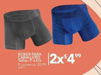 Tia Boxer para caballero x2 oferta
