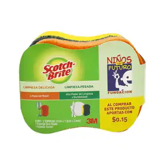 Akí PACK SCOTH BRITE ESPONJA NINOS CON FUTURO 2 YAPA S.BRITE ESPONJA PEQUENA MULTIUSOS X 2 oferta