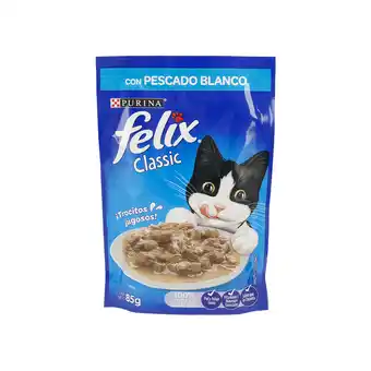PURINA FELIX CLASSIC CON PESCADO BLANCO 85 g