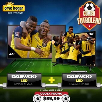 Daewoo 43" LED DW43F3TV500 + Daewoo 32" LED DW32D1TV500