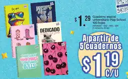 Tia Cuaderno espiral universitario Play School oferta