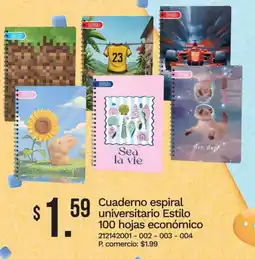 Tia Cuaderno espiral universitario Estilo oferta
