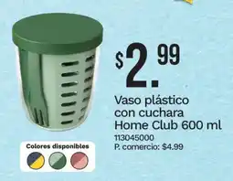 Tia Vaso plástico con cuchara Home Club 600 ml oferta