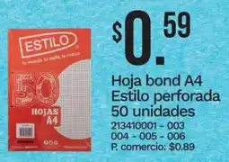 Tia Estilo Hoja bond A4 perforada oferta