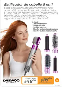 TVentas Daewoo Estilizador de cabello 5 en 1 oferta