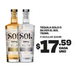 Delportal Supermercados TEQUILA GOLD O SILVER EL SOL oferta