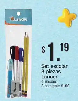 Tia Set escolar Lancer oferta