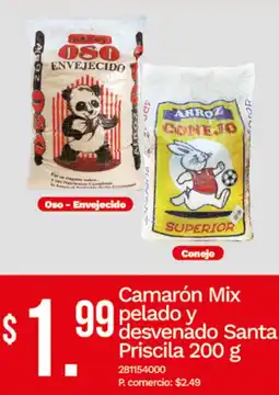 Tia Camarón mix pelado y desvenado santa priscila oferta