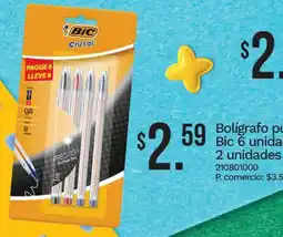 Tia Bolígrafo pu Bic 6 unidades oferta