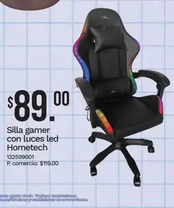 Tia Silla gamer con luces led hometech oferta