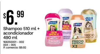Shampoo 510 ml + acondicionador 490 ml
