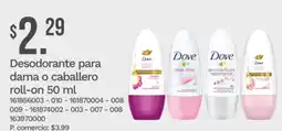 Tia Desodorante para dama o caballero roll-on 50 ml oferta