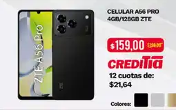 Tia CELULAR A56 PRO 4GB/128GB ZTE oferta