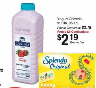 Mi Comisariato Yogurt Chiveria Frutilla 950g oferta