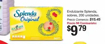 Endulzante Splenda, Sobres, 200 unidades