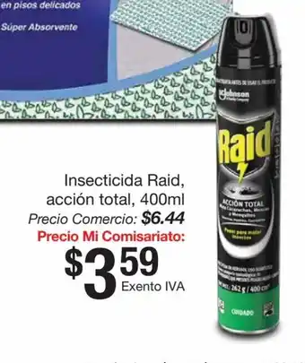 Mi Comisariato Insecticida Raid, Accion total, 400ml oferta