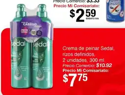 Mi Comisariato Crema de peinar Sedal, rizos definidos oferta