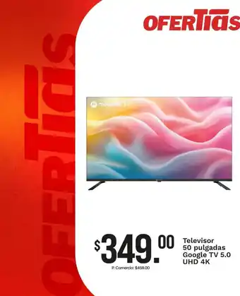 Televisor 50 pulgadas google tv 5.0 uhd 4k