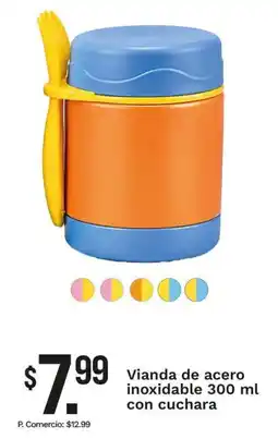 Tia Vianda de acero inoxidable con cuchara oferta