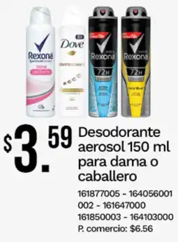Tia Desodorante aerosol para dama o caballero oferta