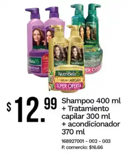 Tia Shampoo 400 ml + Tratamiento capilar 300 ml + acondicionador 370 ml oferta